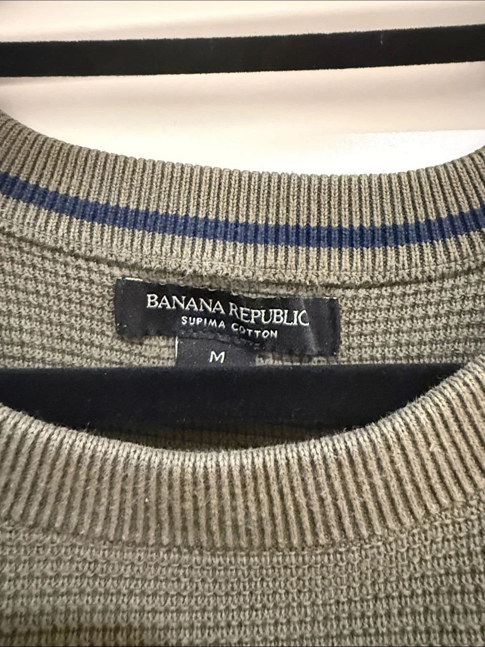 Men's Olive Crewneck Knit Sweater